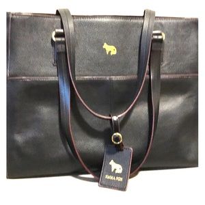 Like New Emma Fox Leather Laptop Bag